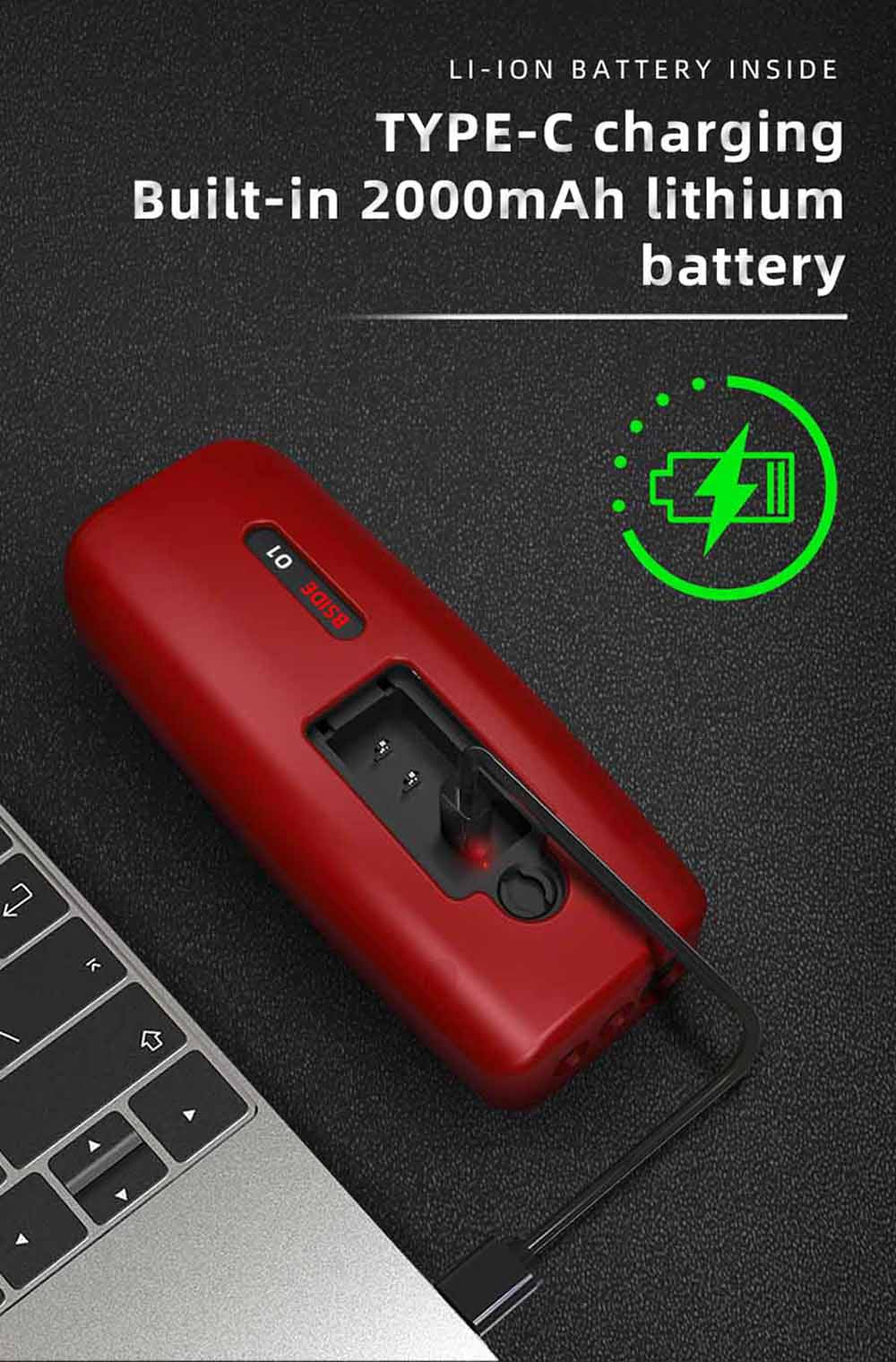 BSIDE O1 Digital Oscilloscope, Handheld Multimeter, Waveform Storage, Sampling Rate 48MSa/s 10MHz, Professional Electronic Components Tester - Red