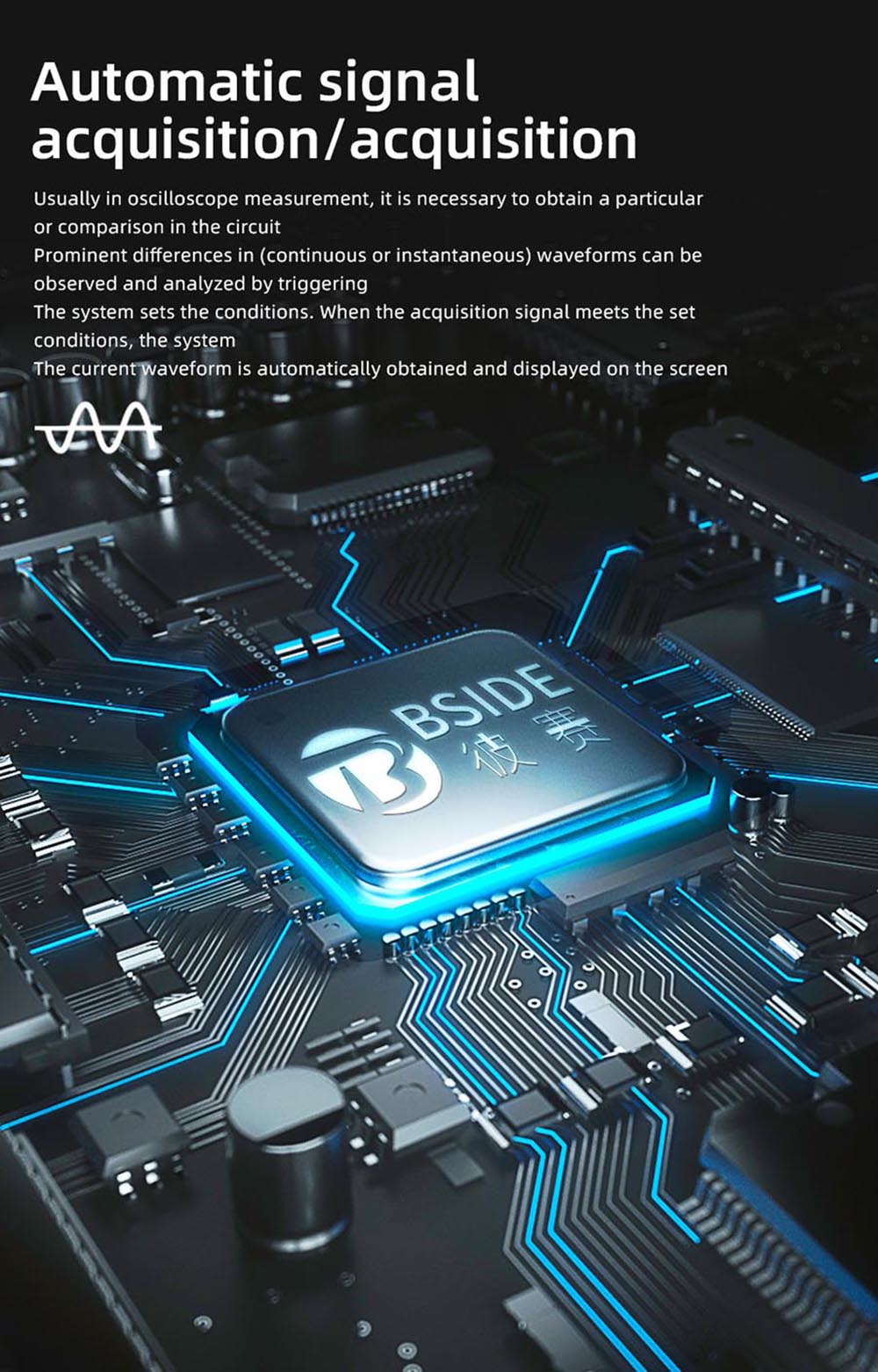 BSIDE O1 Digital Oscilloscope, Handheld Multimeter, Waveform Storage, Sampling Rate 48MSa/s 10MHz, Professional Electronic Components Tester - Red