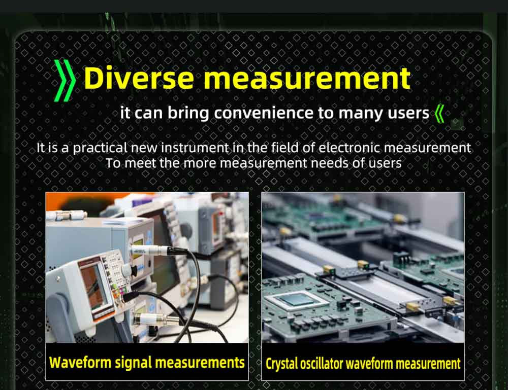 BSIDE O2 Dual Channel Oscilloscope, 50MHz Bandwidth, Real-time Sampling Rate 250MSa/s, 3.98-inch TFT LCD Display, 7 Signal Waveforms