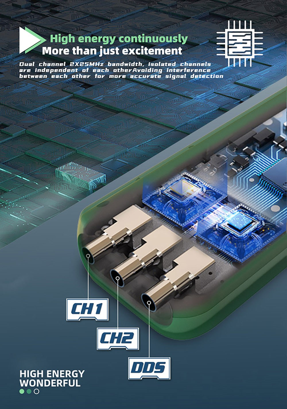 BSIDE O7 3 in 1 Oscilloscope Multimeter, Voltage/Current/Capacitance/Frequency/Resistance/Continuity/Diode Tester, 3.98