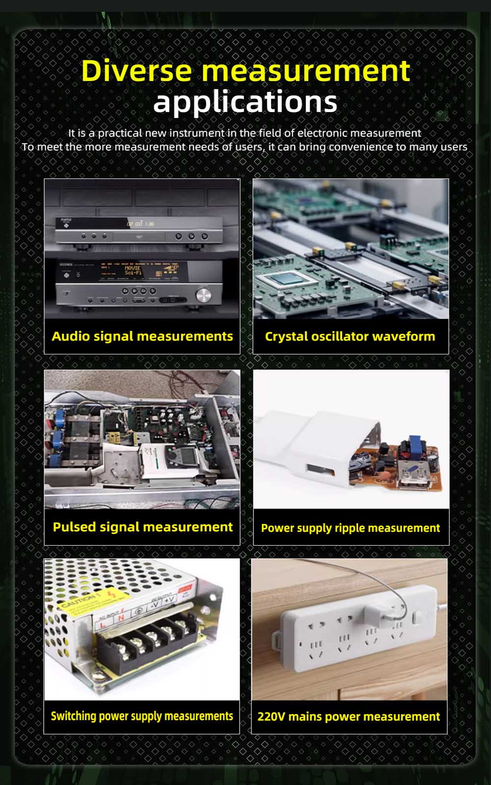 BSIDE OT2 Handheld Digital Oscilloscope Multimeter, 10MHz Bandwidth with 48MSa/s Sampling Rate, 2.8-inch LCD Screen