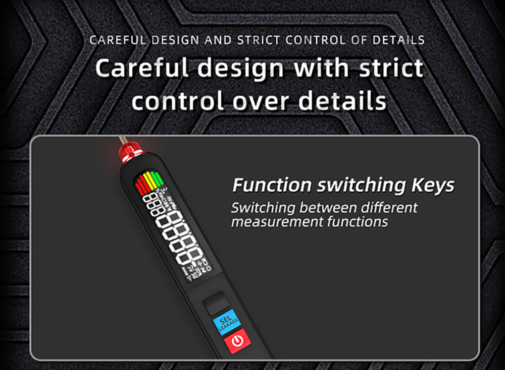 BSIDE S40X Digital Multimeter, Leakage Voltage Tester, AC DC Diode Resistance Capacitance Test, LCD Display, Breakpoint Search, High Precision, Fully Intelligent, USB Charge