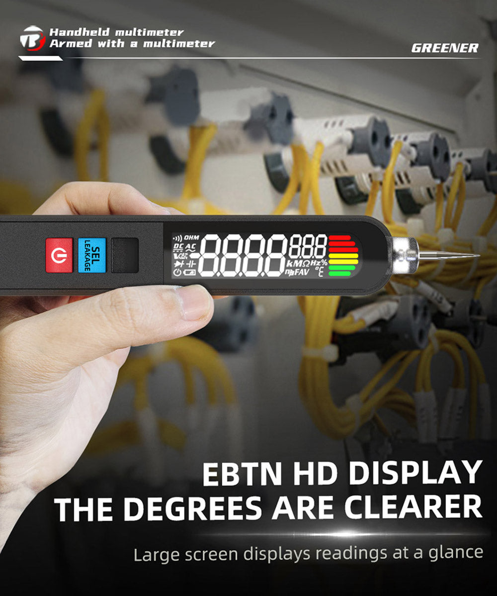 BSIDE S40X Digital Multimeter, Leakage Voltage Tester, AC DC Diode Resistance Capacitance Test, LCD Display, Breakpoint Search, High Precision, Fully Intelligent, USB Charge