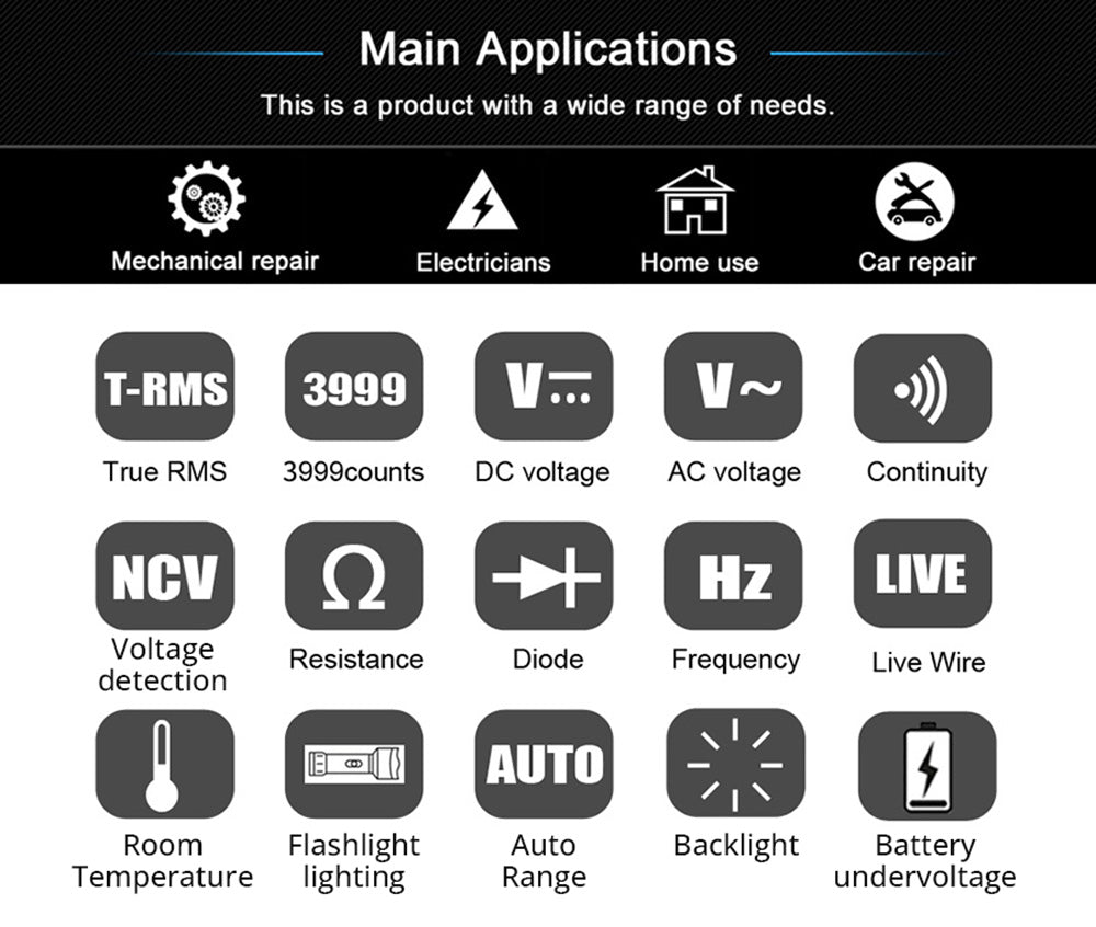 BSIDE S5 Digital Multimeter, Electric Pen Voltage Detector, Automatic Recognition Charging Model, Induction Zero Fire Line Inspection - Green