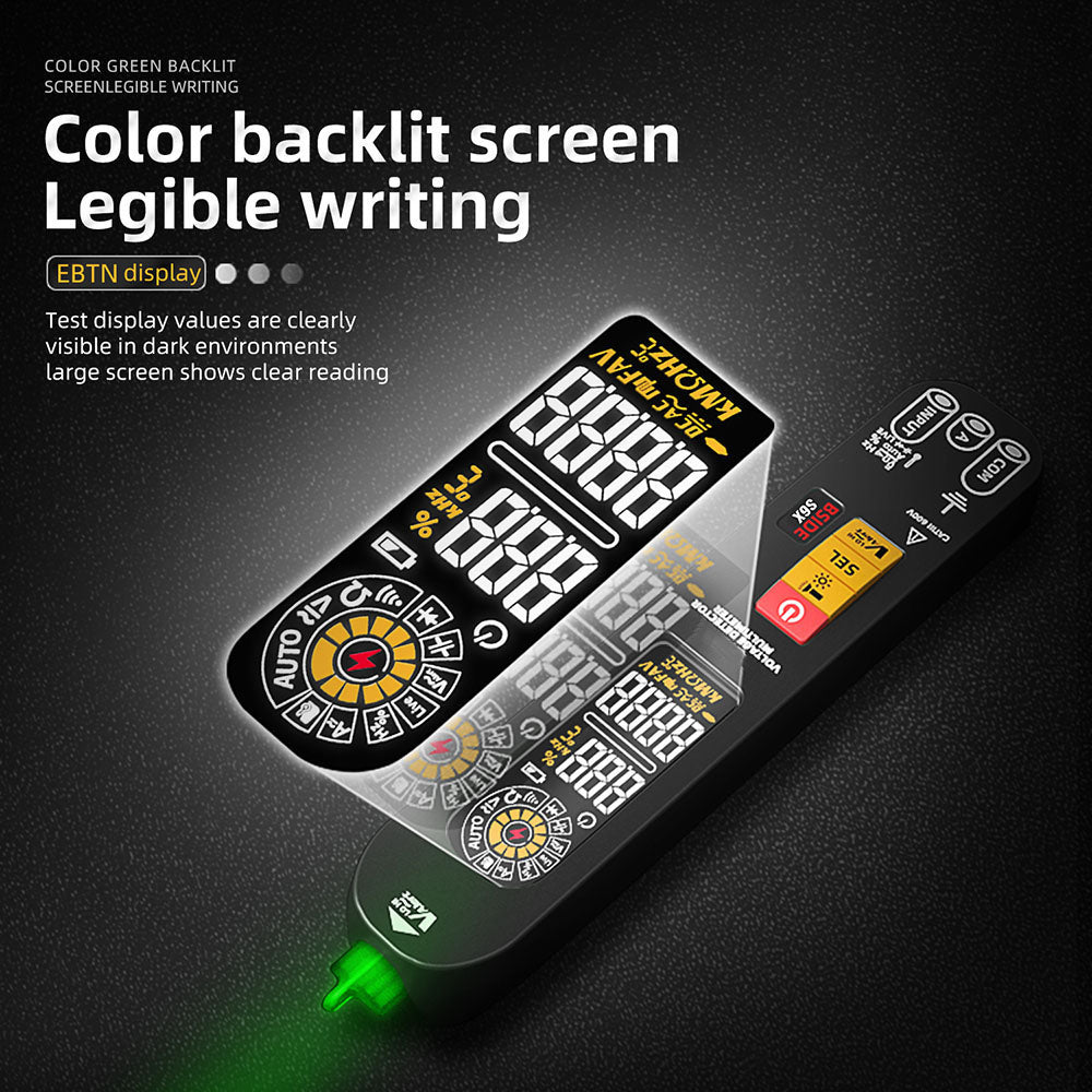 BSIDE S6X Intelligent Multimeter, EBTN Color Screen, Pen Type Voltage Current Capacitance Nai Multimeter, Rechargeable 400mAh Li-ion Battery