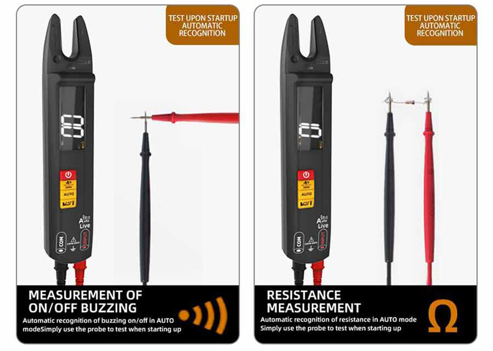 BSIDE U0 Digital Clamp Multimeter, Electrical Test Pen, 6000 Counts, True RMS U-Type Meter, Color Screen
