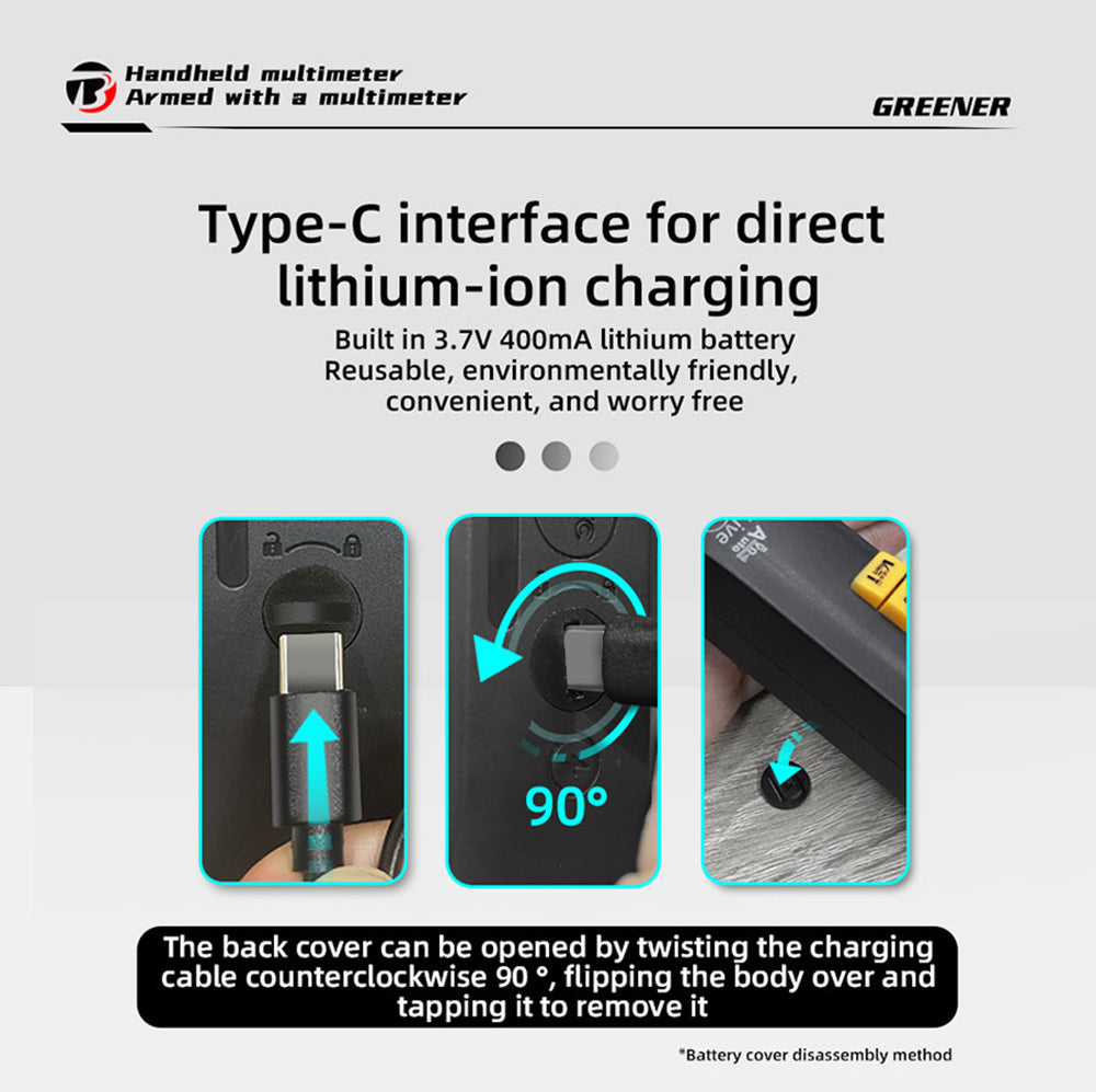 BSIDE U0 Digital Clamp Multimeter, Electrical Test Pen, 6000 Counts, True RMS U-Type Meter, Color Screen