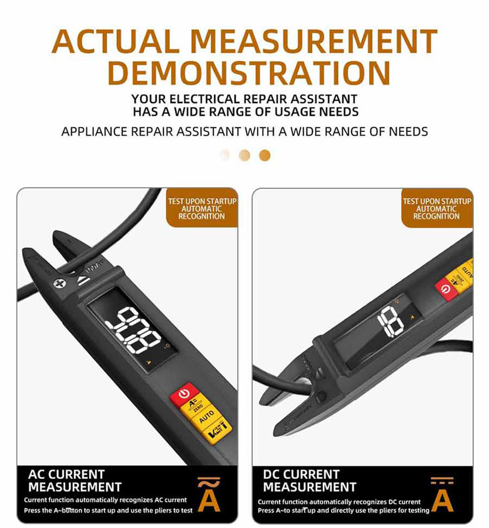 BSIDE U0 Digital Clamp Multimeter, Electrical Test Pen, 6000 Counts, True RMS U-Type Meter, Color Screen