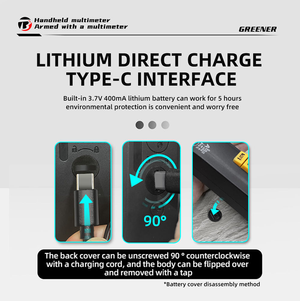 BSIDE U1 Digital Clamp Multimeter, Electric Tester Pen, Bright LED Flashlight, DC AC 100A Pliers, T-RMS Current