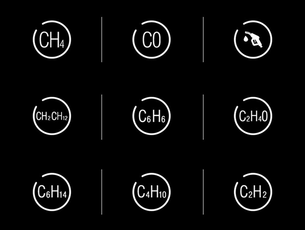 BSIDE X4A Digital Hygrometer Gas Detector, Combustible Gas Analyzer, Temperature and Humidity Tester, with Audible and Visual Alarm, LCD Display, No Batteries, with Bag