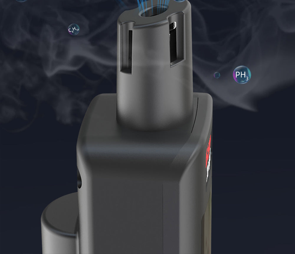 BSIDE X4A Digital Hygrometer Gas Detector, Combustible Gas Analyzer, Temperature and Humidity Tester, with Audible and Visual Alarm, LCD Display, No Batteries, with Bag