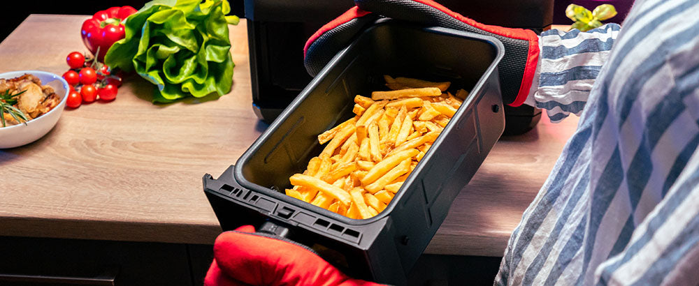 CHEFREE AFW20 Dual Air Fryer, with Viewing Window, 8L Family Sized, Nonstick, 8-in-1 Smart Programmes, Dishwasher Safe, Roast, Grill, Bake & Dehydrate