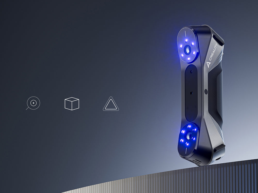 Creality Raptor 3D Scanner, Hybrid Blue Laser NIR, 60fps Scanning Speed, Objects Between 5-2000mm, 24-bit Full-Color Scan, 0.02mm Accuracy, Anti-shaking