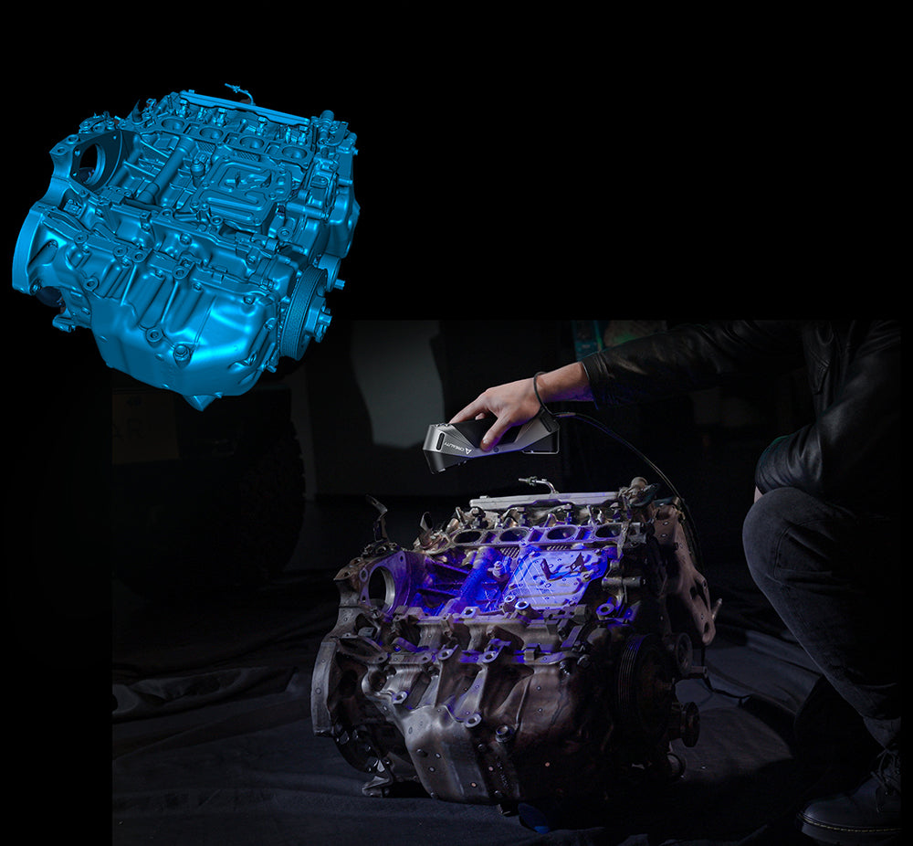 Creality Raptor 3D Scanner, Hybrid Blue Laser NIR, 60fps Scanning Speed, Objects Between 5-2000mm, 24-bit Full-Color Scan, 0.02mm Accuracy, Anti-shaking