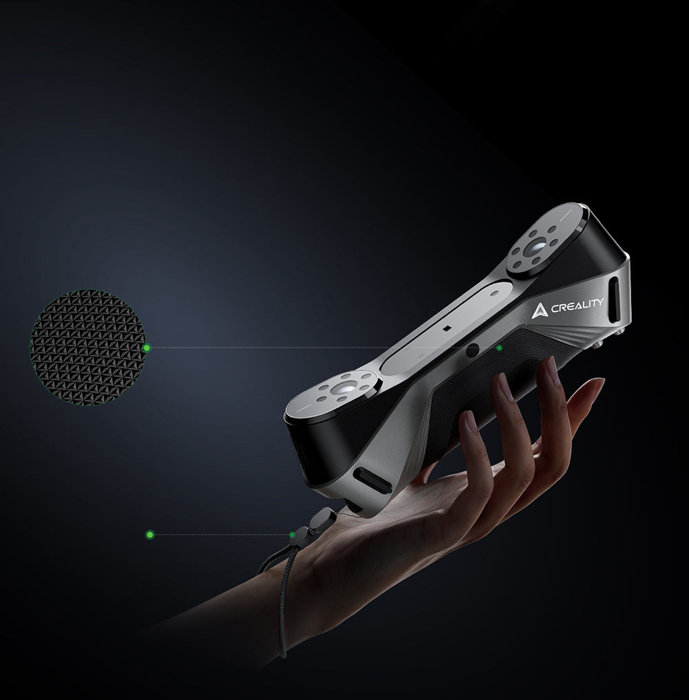 Creality Raptor 3D Scanner, Hybrid Blue Laser NIR, 60fps Scanning Speed, Objects Between 5-2000mm, 24-bit Full-Color Scan, 0.02mm Accuracy, Anti-shaking