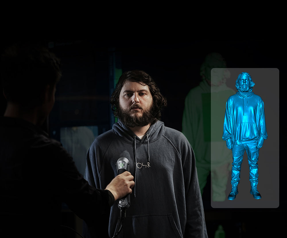 Creality Raptor 3D Scanner, Hybrid Blue Laser NIR, 60fps Scanning Speed, Objects Between 5-2000mm, 24-bit Full-Color Scan, 0.02mm Accuracy, Anti-shaking