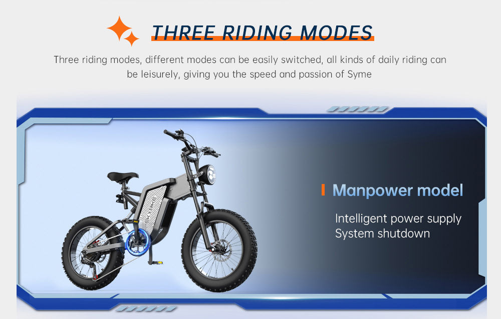 EKXBIKE X20 Electric Bike, 2000W Motor, 48V 35AH Battery, 20*4.0-inch Fat Tire, 55km/h Max Speed, 150km Range, Hydraulic Brake, Hydraulic Shock Absorber, Shimano 7-Speed