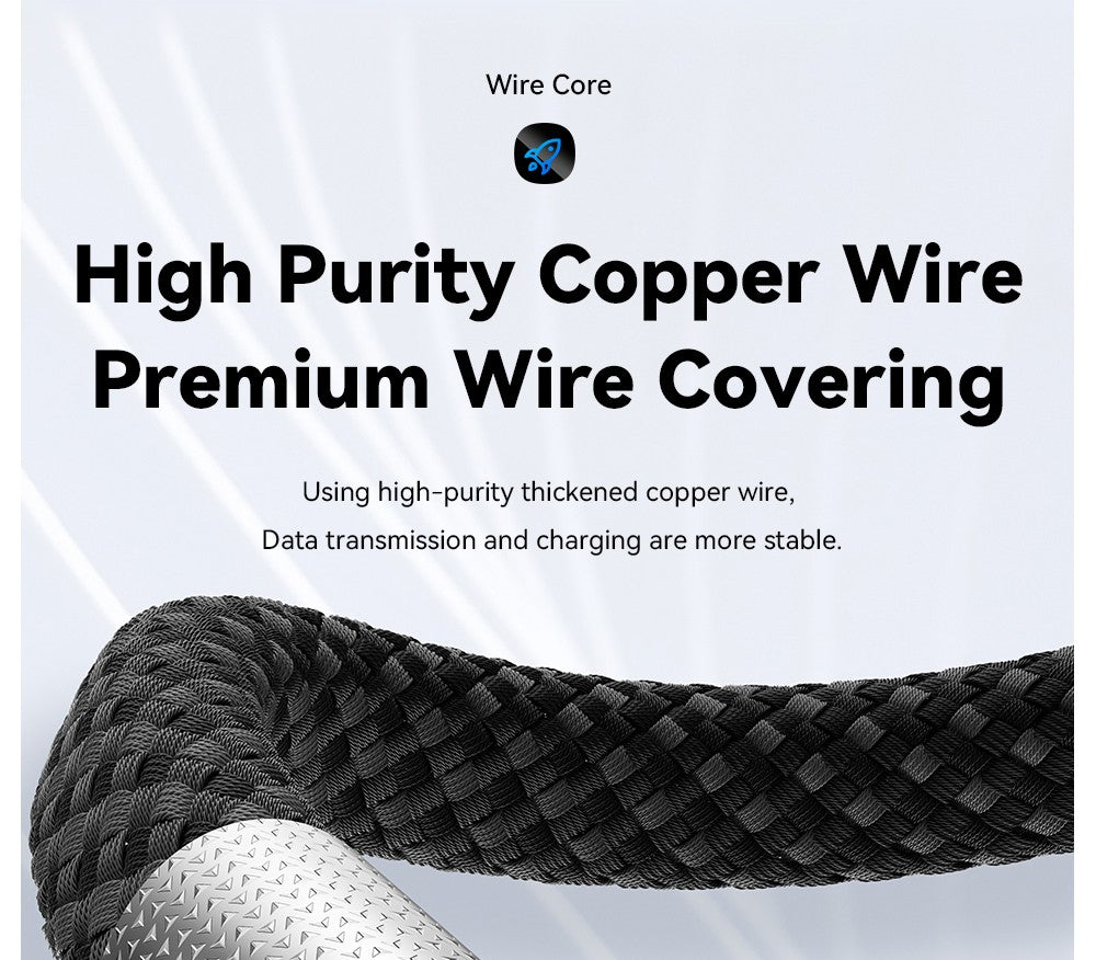 ESSAGER 100W 5A Type-C to Type-C Charging Cable, USB2.0 480Mbps, Magnetic Adsorption, Flexible Adjustment, E-Marker Chip, 1m