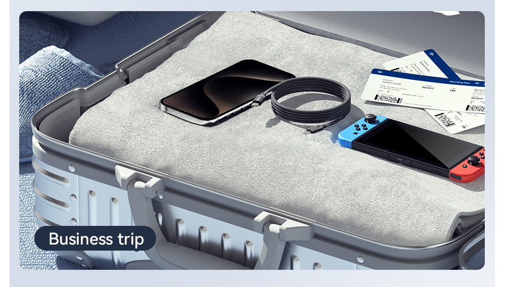 ESSAGER 100W 5A Type-C to Type-C Charging Cable, USB2.0 480Mbps, Magnetic Adsorption, Flexible Adjustment, E-Marker Chip, 1m