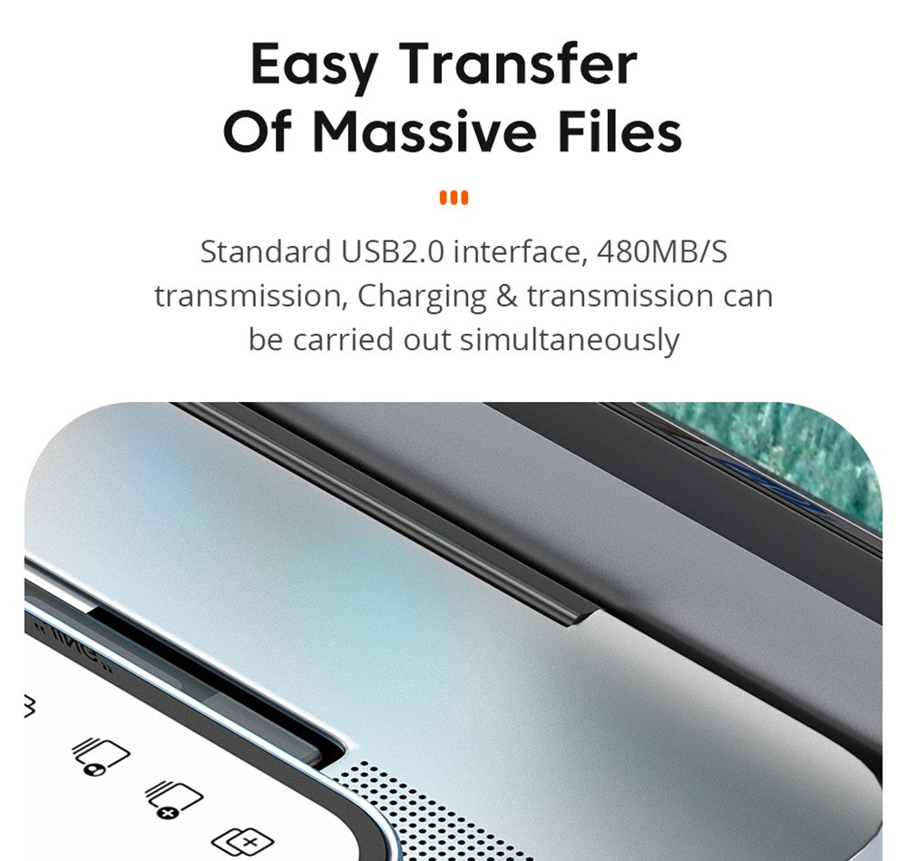 ESSAGER 100W Type-C to Type-C Data Cable, PD Fast Charging, 480Mbps Transmission Speed, for MacBook / Tablet / Huawei Samsung Mobile Phone - 1m Cable