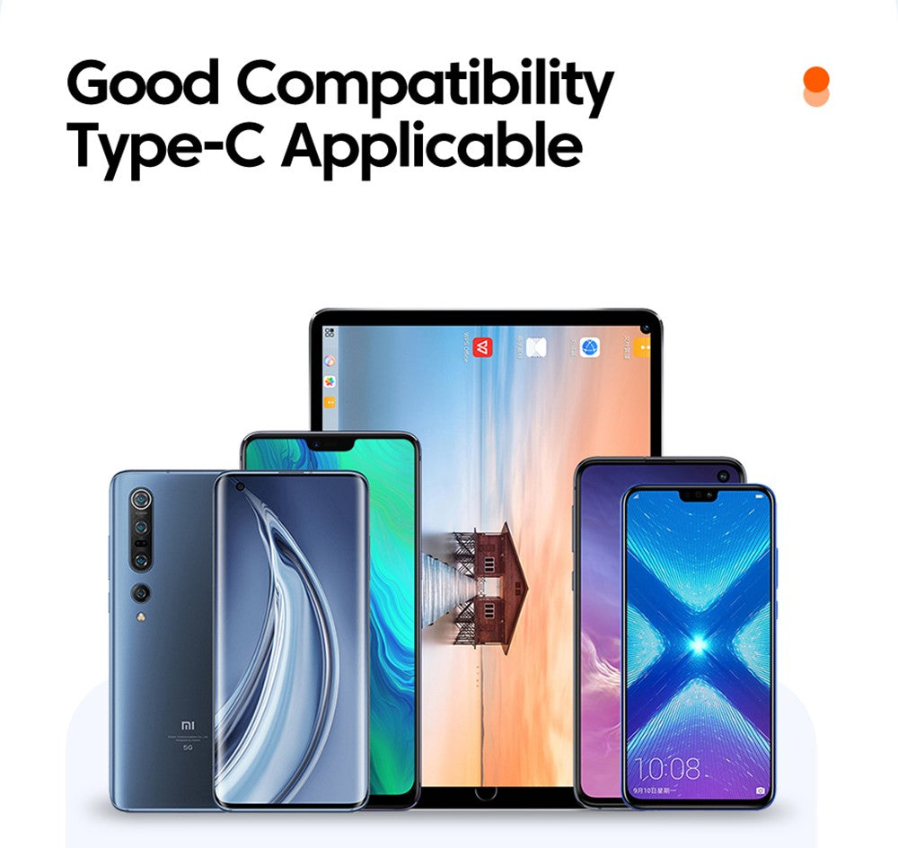 ESSAGER 100W Type-C to Type-C Data Cable, PD Fast Charging, 480Mbps Transmission Speed, for MacBook / Tablet / Huawei Samsung Mobile Phone - 1m Cable