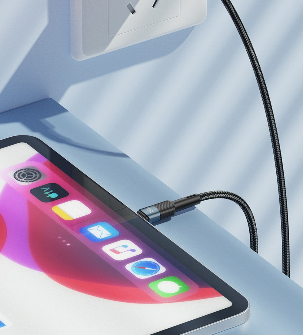 ESSAGER 100W Type-C to Type-C Data Cable, PD Fast Charging, 480Mbps Transmission Speed, for MacBook / Tablet / Huawei Samsung Mobile Phone - 1m Cable