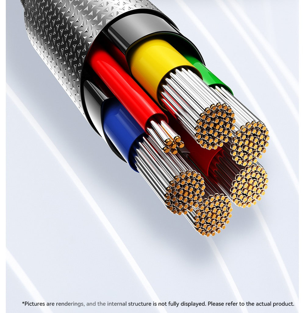 ESSAGER 29W 3A Type-C to Lightning Charging Cable, USB2.0 480Mbps, Magnetic Adsorption, Flexible Adjustable, Smart Chip, 1m