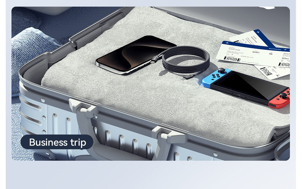 ESSAGER 29W 3A Type-C to Lightning Charging Cable, USB2.0 480Mbps, Magnetic Adsorption, Flexible Adjustable, Smart Chip, 1m