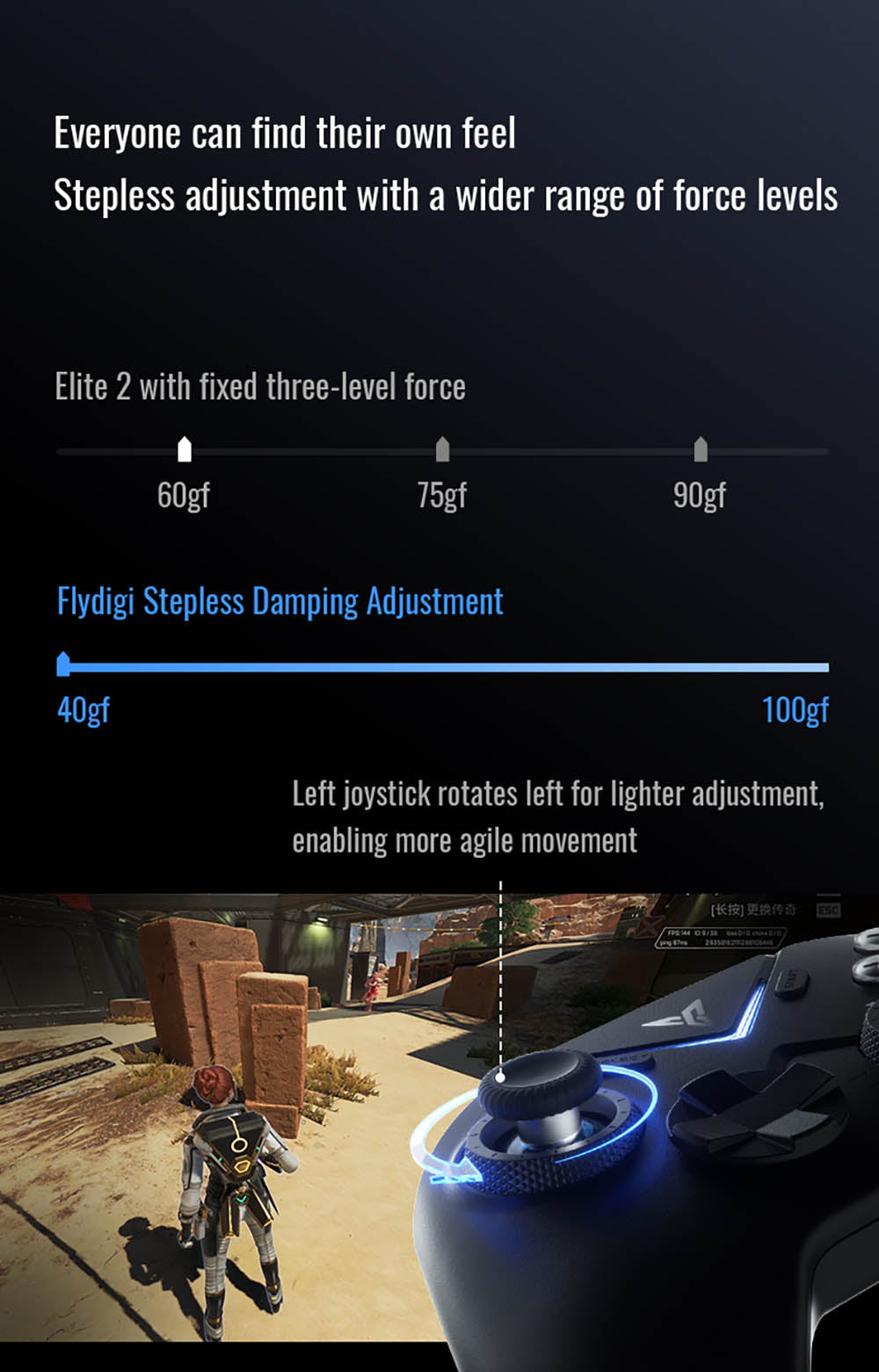 Flydigi Vader 4 Pro Gaming Controller, Force Adjustment Lever Joystick, Hall & Micro 2-in-1 Triggers, 1000Hz Polling Rate, Compatible with PC, NS, TV, Android & Laptop