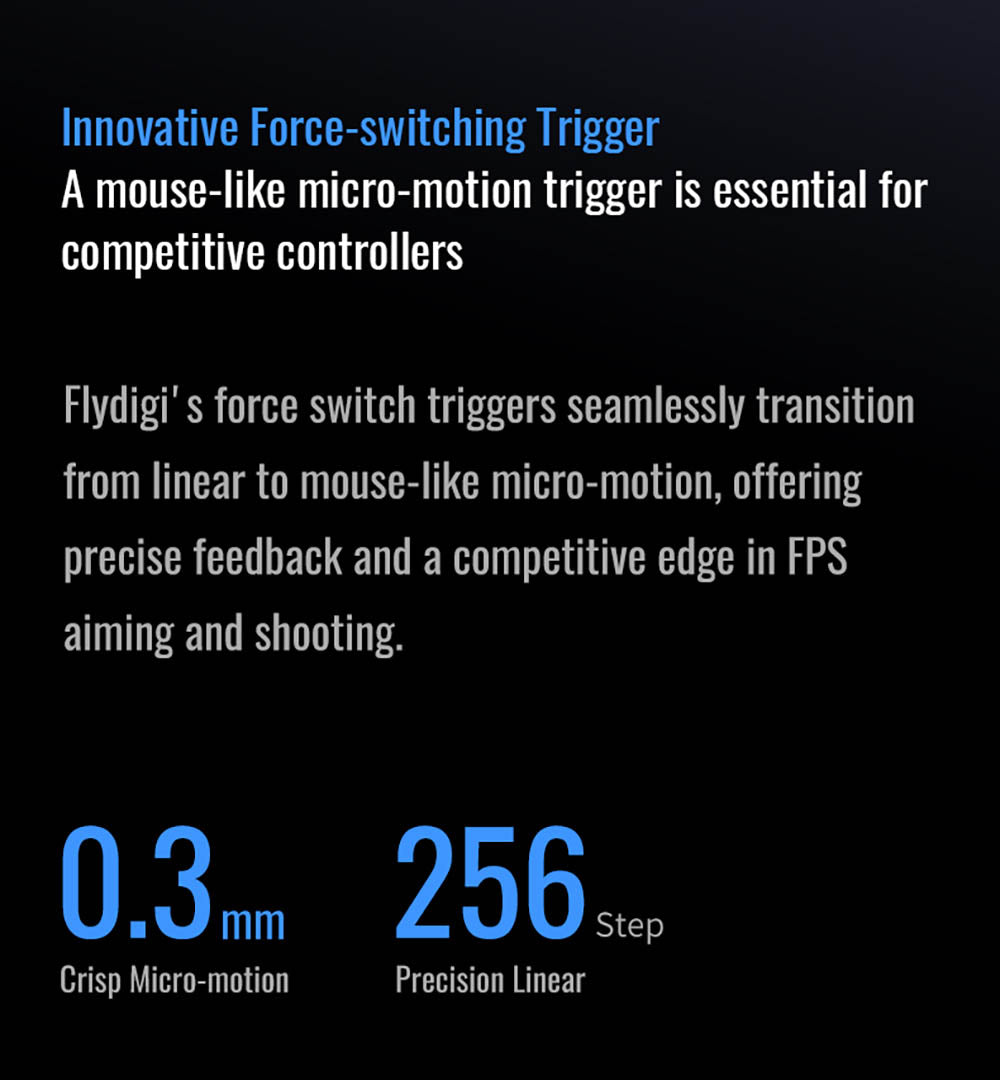 Flydigi Vader 4 Pro Gaming Controller, Force Adjustment Lever Joystick, Hall & Micro 2-in-1 Triggers, 1000Hz Polling Rate, Compatible with PC, NS, TV, Android & Laptop