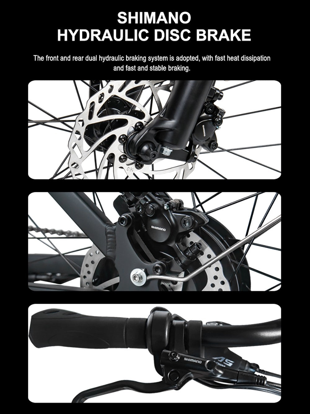 Heda TX TX10 Electric Bike, 500W Motor, 48V 19.2AH Battery, 27.5*2.4-inch Tire, 40km/h Max Speed, 80km Range, Hydraulic Disc Brake, Shock-absorbing Front Fork, Colorful LCD Display - Grey