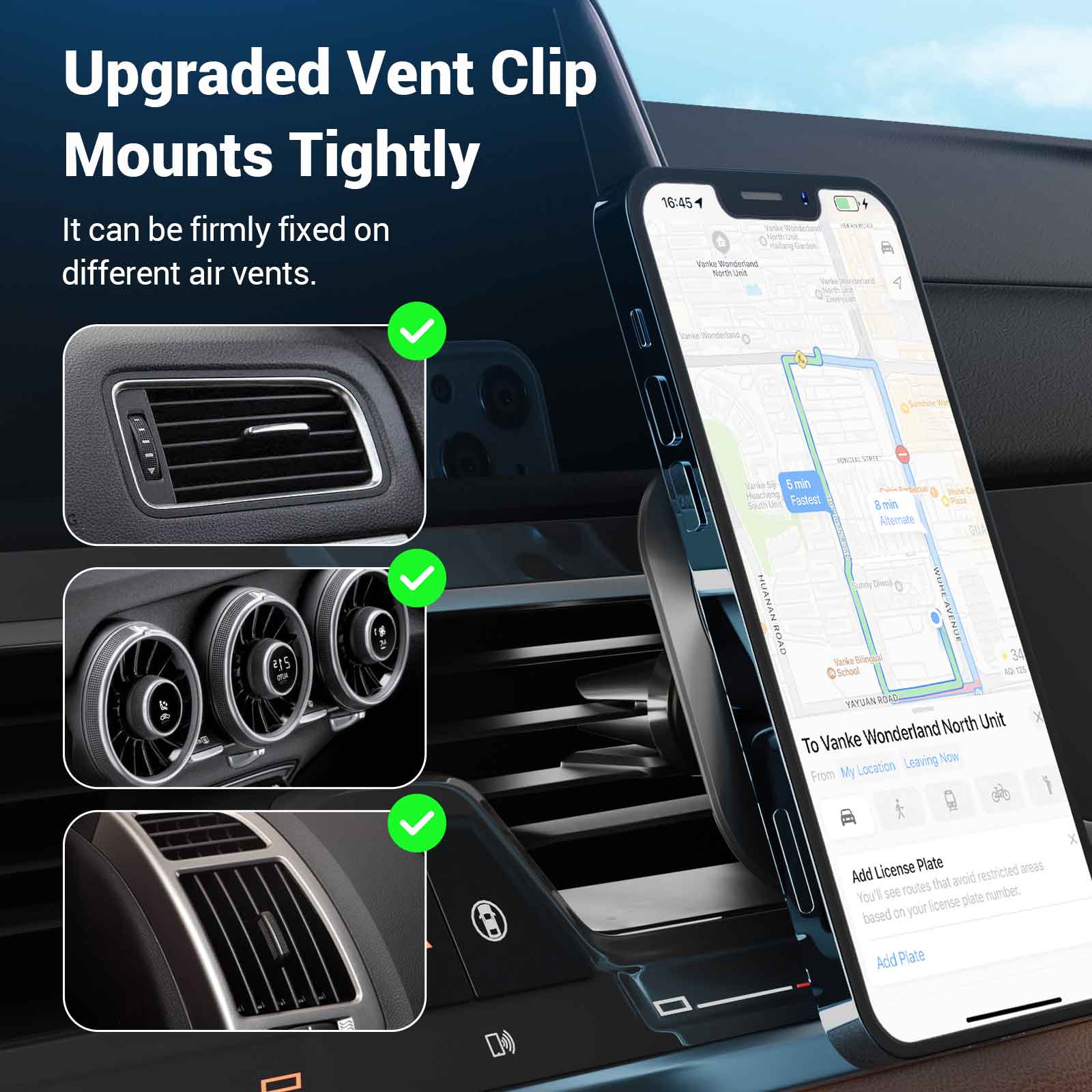 Hinovo MC1-2 15W Magnetic Wireless Car Charger