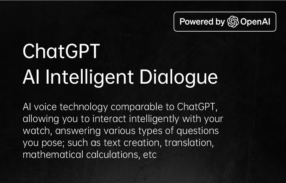 KUMI GW6 Smartwatch, 1.43-inch AMOLED HD Screen, Al Voice Function, Sleep Heart Rate Monitoring, Bluetooth Calling - Black