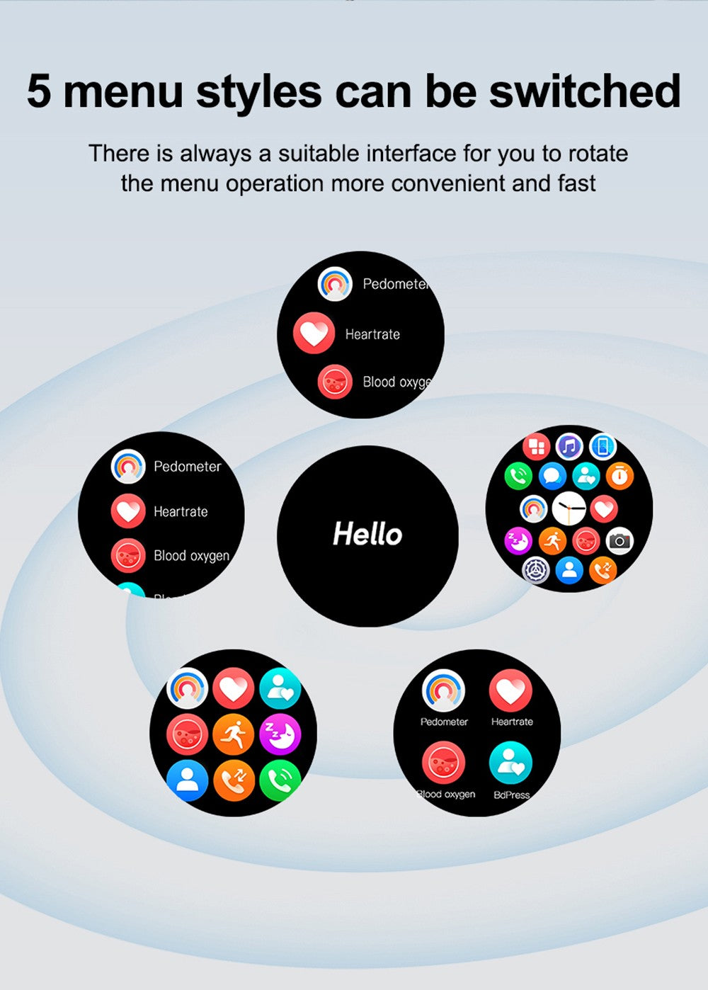 LEMFO GTS4 Smartwatch, 1.5-inch Screen, Bluetooth Calling, Message Reminder, Health Monitoring, IP67 Waterproof - Black, Silicone Watchband