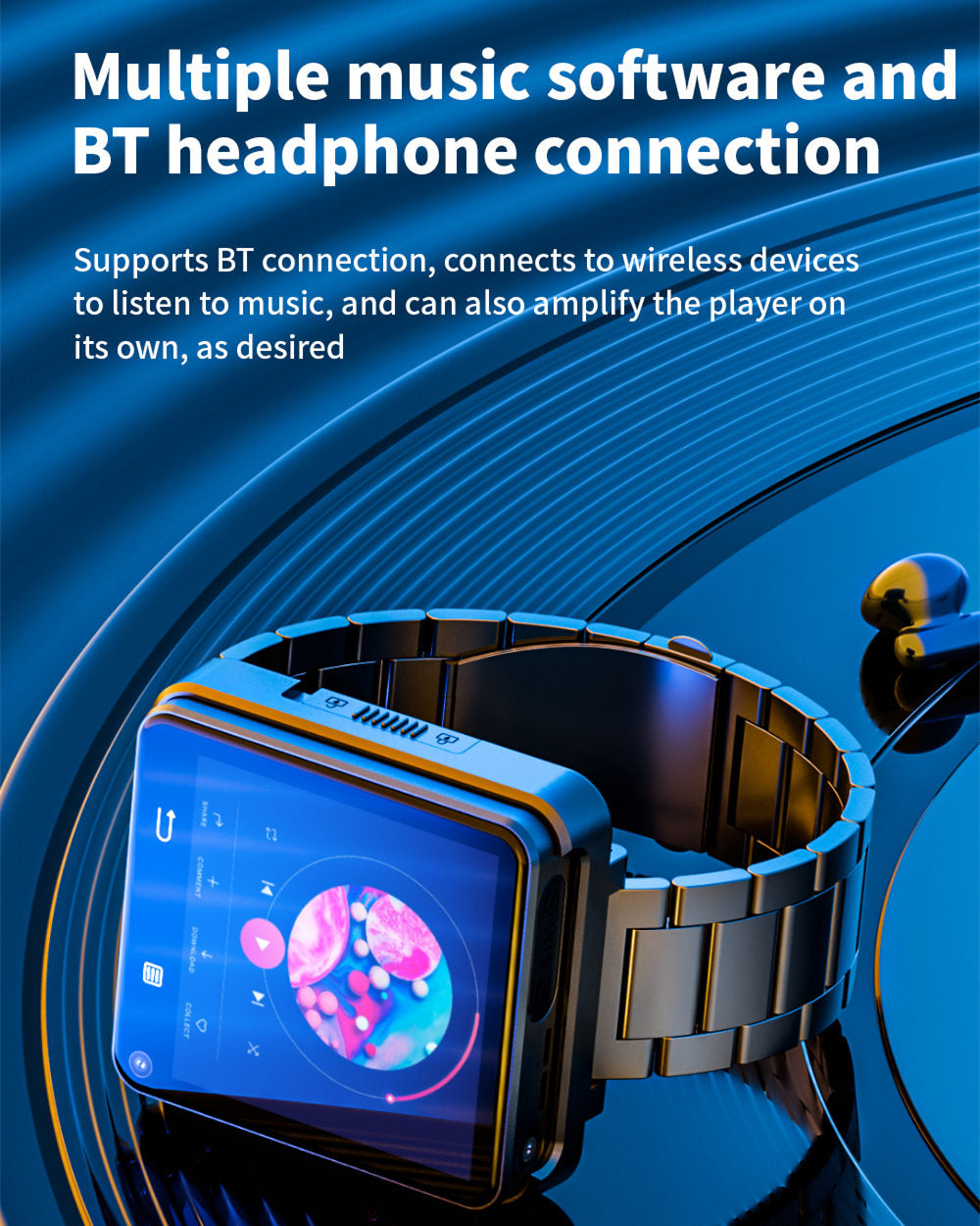 LOKMAT APPLLP 2 MAX Detachable Smartwatch, 2.64-inch Screen, Android 11, Support 4G/5G SIM, Bluetooth Connection, GPS Positioning, 1200mAh Battery