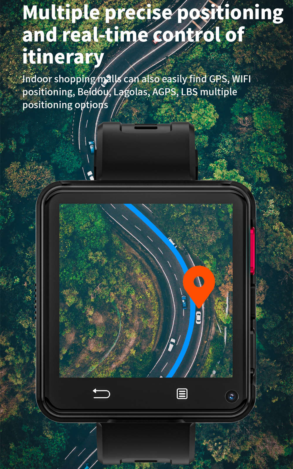 LOKMAT APPLLP 2 MAX Detachable Smartwatch, 2.64-inch Screen, Android 11, Support 4G/5G SIM, Bluetooth Connection, GPS Positioning, 1200mAh Battery