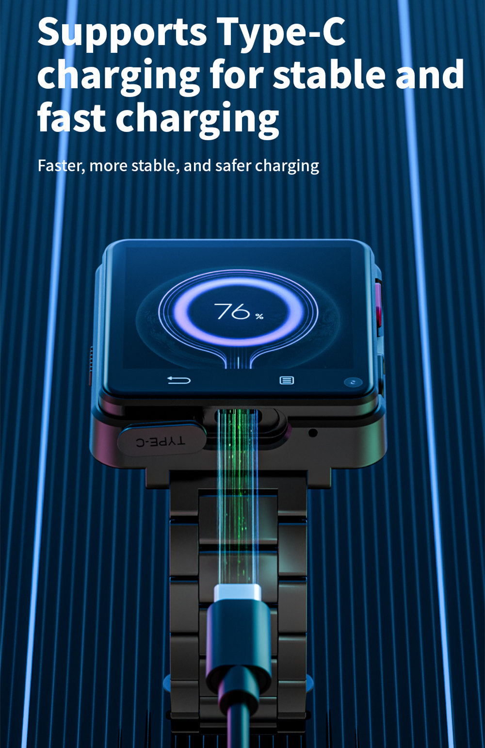 LOKMAT APPLLP 2 MAX Detachable Smartwatch, 2.64-inch Screen, Android 11, Support 4G/5G SIM, Bluetooth Connection, GPS Positioning, 1200mAh Battery