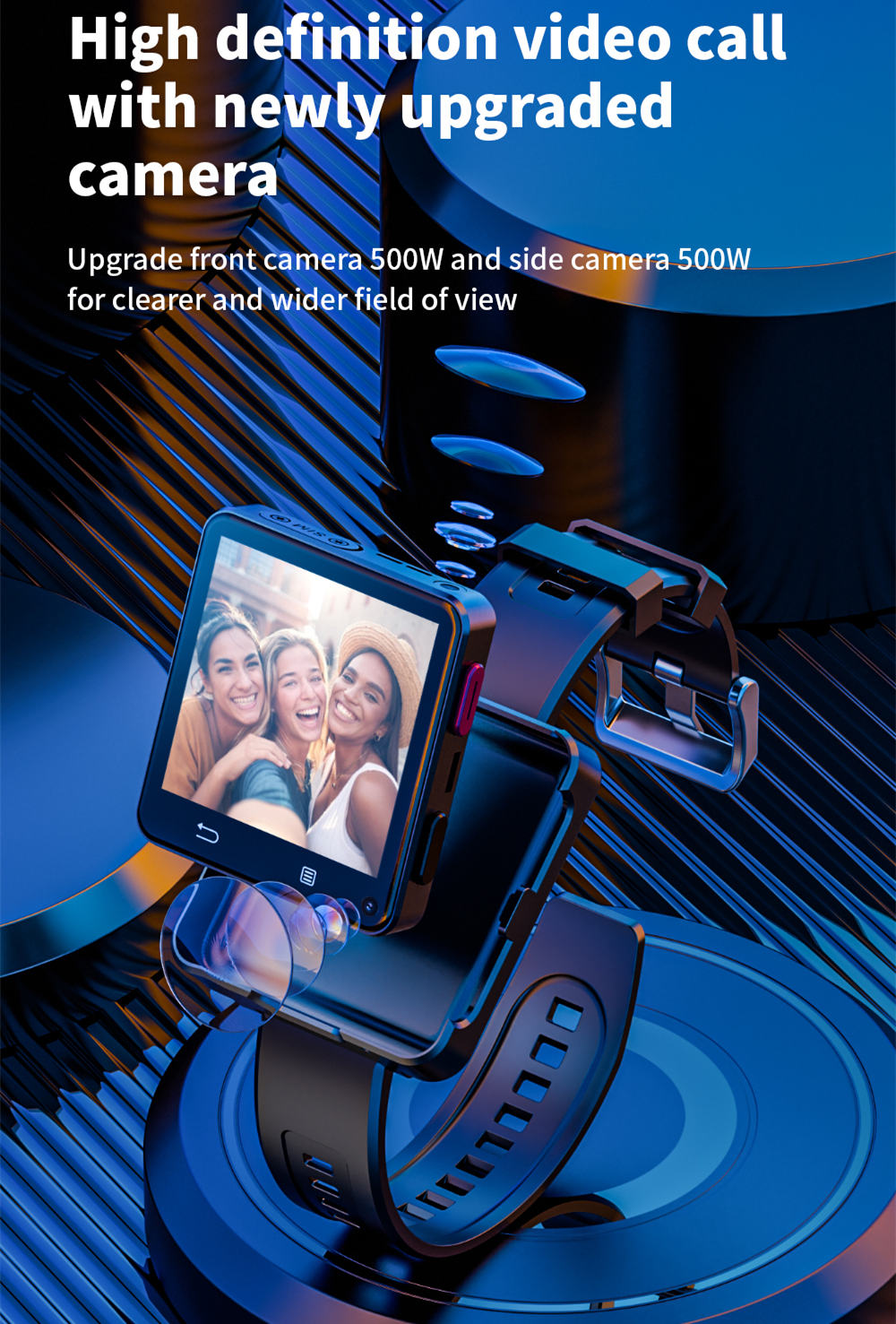 LOKMAT APPLLP 2 MAX Detachable Smartwatch, 2.64-inch Screen, Android 11, Support 4G/5G SIM, Bluetooth Connection, GPS Positioning, 1200mAh Battery