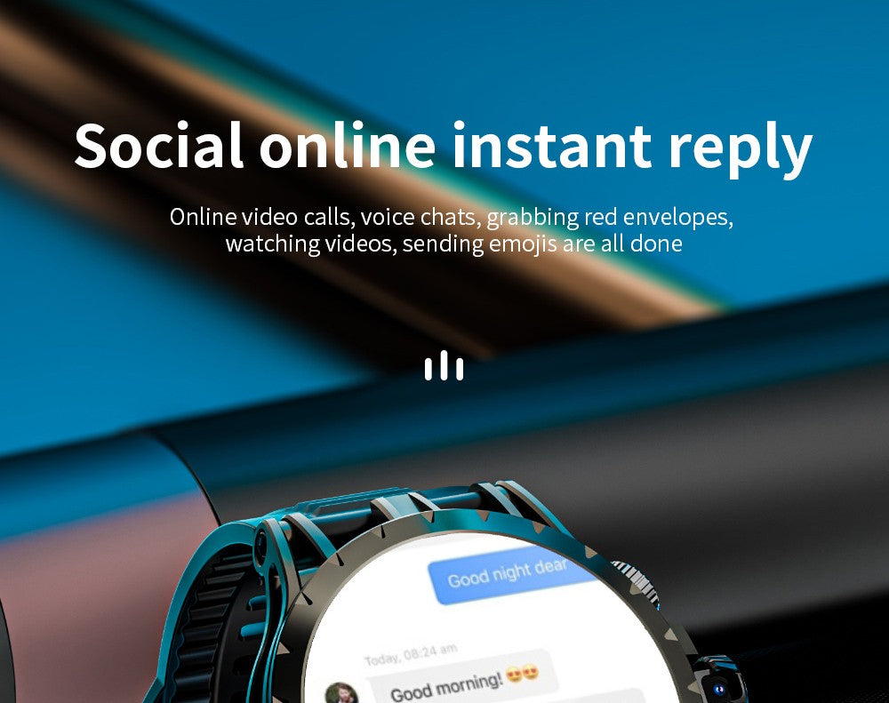 LOKMAT APPLLP 4 Smartwatch, 1.508-inch AMOLED Screen, Support 4G/5G SIM Card, Heart Rate Blood Oxygen Monitoring, NFC Function, GPS Positioning