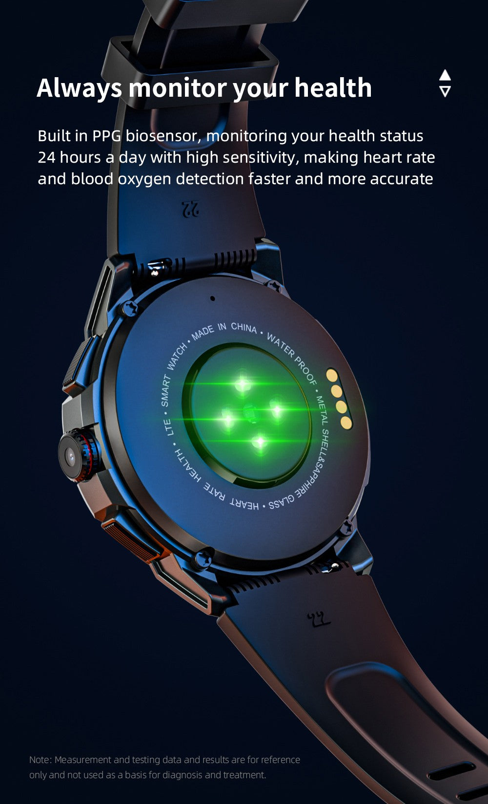 LOKMAT APPLLP 4G Smartwatch, AMOLED HD Screen, NFC Access, Heart Rate Health Monitoring, Bluetooth 4.2, Multiple Sports Modes, GPS/Beidou/Granas/AGPS/LBS Positioning