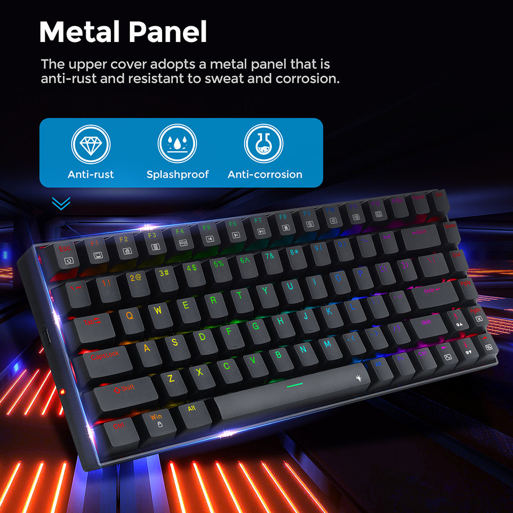 Redragon K629-RGB Phantom RGB Backlight Mechanical Gaming keyboard 84 keys Red Switch - Black