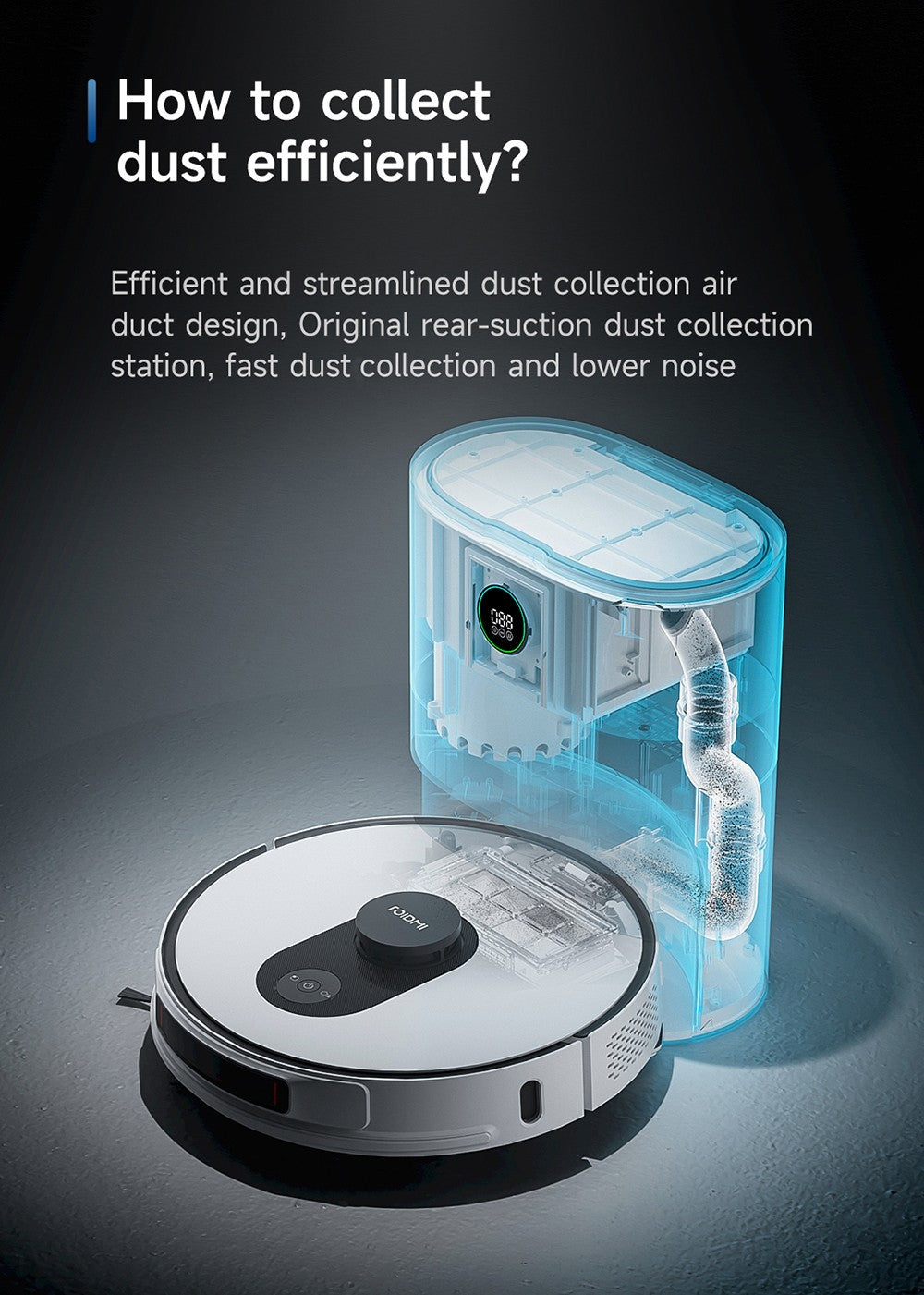 Xiaomi ROIDMI EVE Max Robot Vacuum and Mopping Cleaner With Smart Dust Collection 5000Pa High Suction Power Support Google Assistant Alexa and Mi Home APP Control