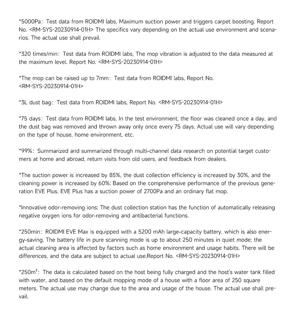 ROIDMI EVE MAX Robot Vacuum Cleaner with Self Empty Station, 5000Pa Max Suction, Mopping Function, 3L Dust Bag, 250 Mins Max Runtime, LiDAR Navigation, Multi Floor Mapping, App and Voice Control