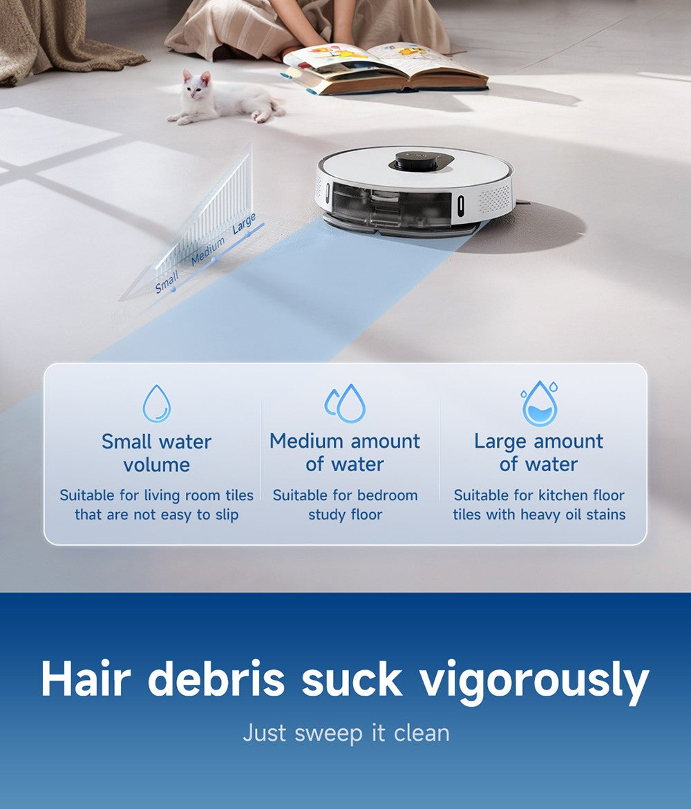 ROIDMI EVE MAX Robot Vacuum Cleaner with Self Empty Station, 5000Pa Max Suction, Mopping Function, 3L Dust Bag, 250 Mins Max Runtime, LiDAR Navigation, Multi Floor Mapping, App and Voice Control