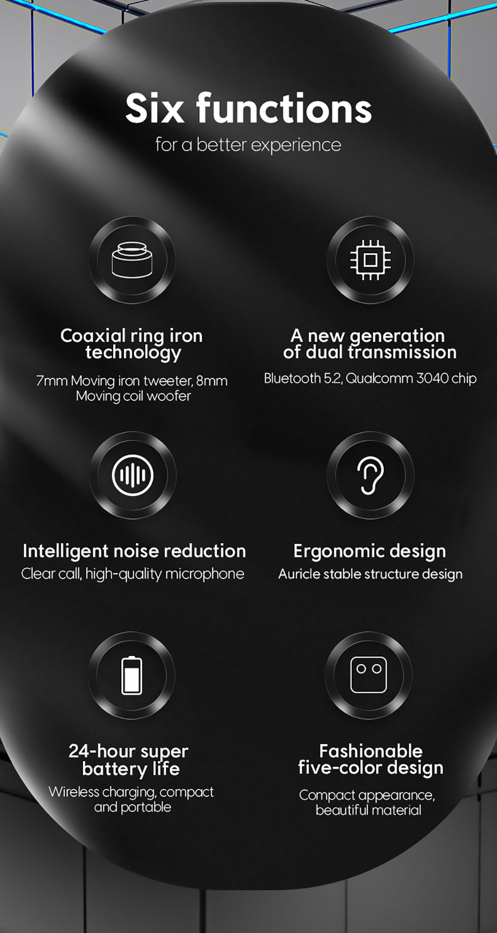 Sabbat E18 TWS Earbuds Wireless Bluetooth 5.2 Music and Gaming Earphone - Aurora Green