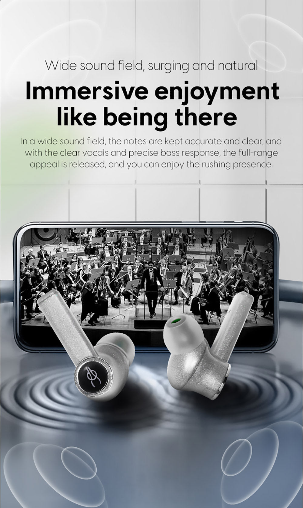 Sabbat E18 TWS Earbuds Wireless Bluetooth 5.2 Music and Gaming Earphone - Aurora Green