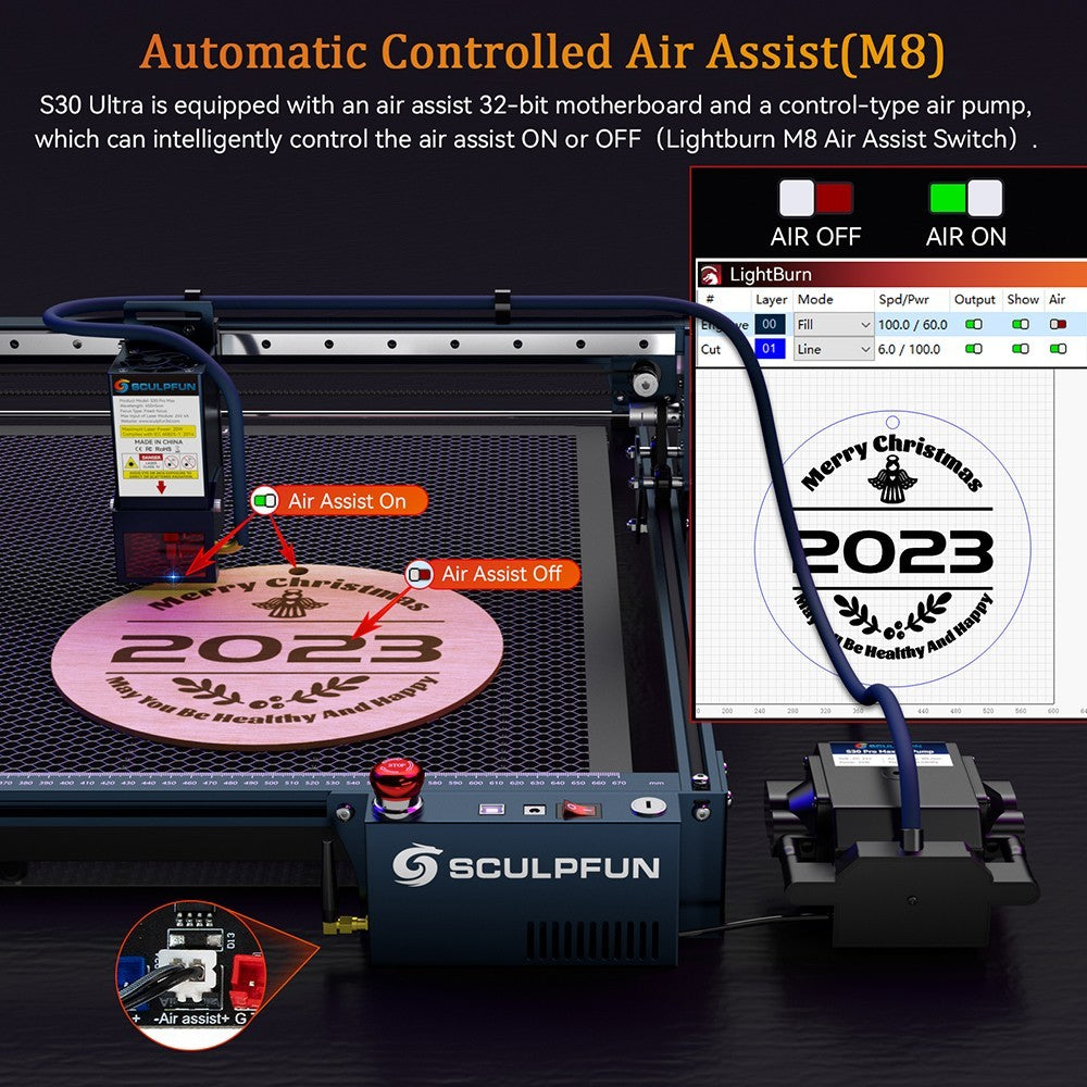 SCULPFUN S30 Ultra 33W Laser Cutter