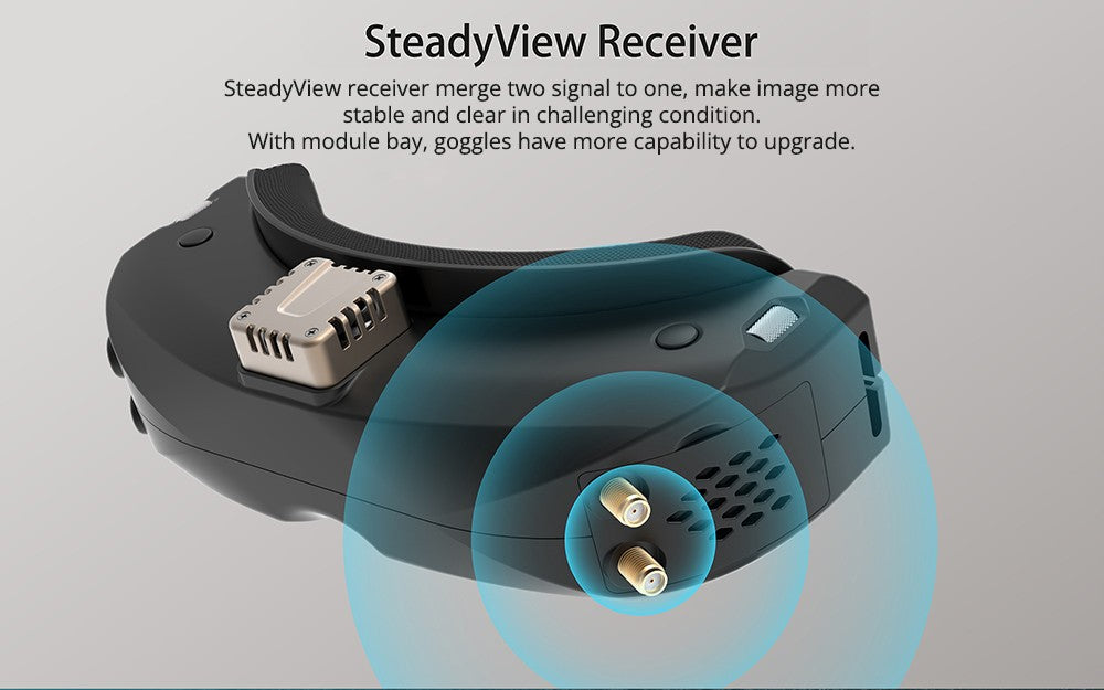 Skyzone SKY04O OLED FPV Goggle 1024x768 Resolution Steadyview Receiver 5.8GHz