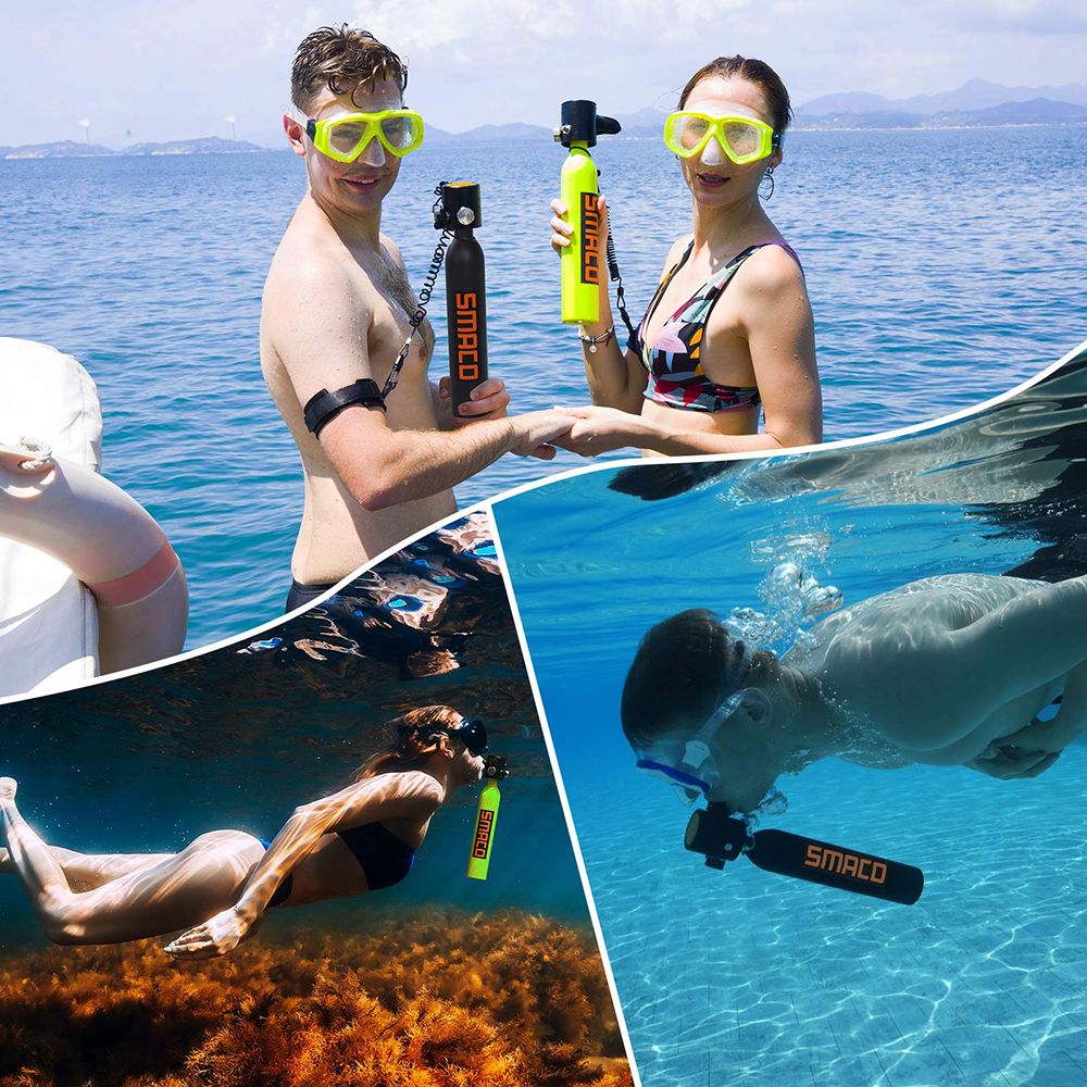 SMACO S300 Plus 0.5L Mini Scuba Tank - Black