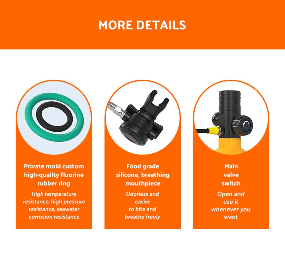 SMACO S400 Pro 1L Scuba Tank - Black